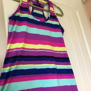 Women's Striped Lukka Tank Top Shirt Active Sz m